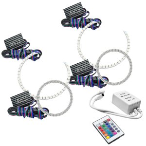 BMW 1 Series Headlight Halo Kit - ORACLE Lighting - ColorSHIFT w/ Simple Controller - `06-`11